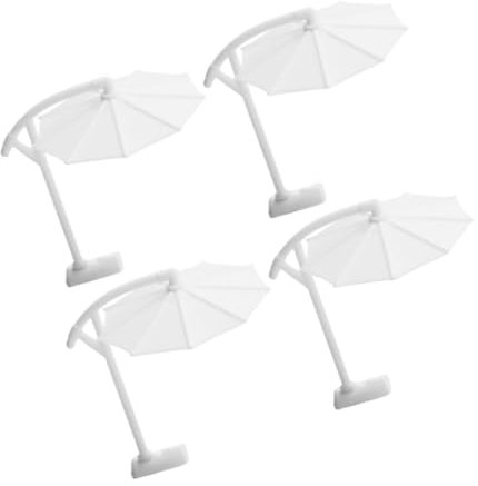 ERINGOGO 4pcs Miniature Sunshade Umbrella for Dollhouse and Garden Compact Beach Umbrella Model for Photography and Outdoor Decoration