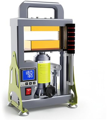LetCart Pressa a caldo Rosin Pressa, 5 tonnellate rosin pressa colofonia pressa a pressione pressa a caldo manuale idraulica pressa rosin pressa, doppia piastra di riscaldamento pressa