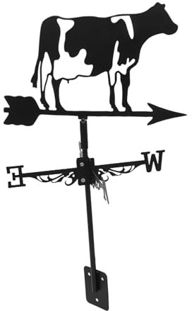 SOIMISS Girouette Forme De Vache Indicateur De Vent Métal pour Décoration De Jardin Extérieur Facile à Monter