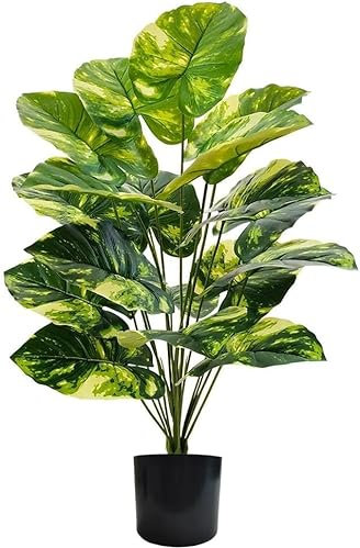 YJWZ Plantas Artificiales Decorativas,82cm Planta Artificial Palma con Maceta, Arbol Artificial Grande Plastico Hojas Realistas Decorativa para Interior y Exterior Hogar Salón Oficina Dormitorio