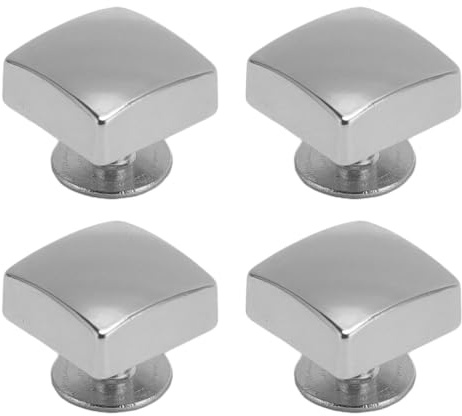 SIXRUN Clinks de Zapato 30 Sets Squinks Cuadrados Excitados con Tornillos de Hierro Cruzados, Tornillo de Remaches Versátil para Accesorios (SILVER)