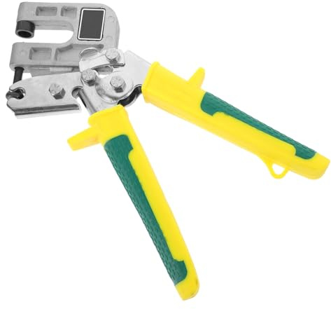 Tofficu Pince à Sertir Rail Acier Haute Résistance Outil de Fixation Main Unique pour Rails Métalliques Pince Cliquet pour Installation Plafond Facile à Utiliser