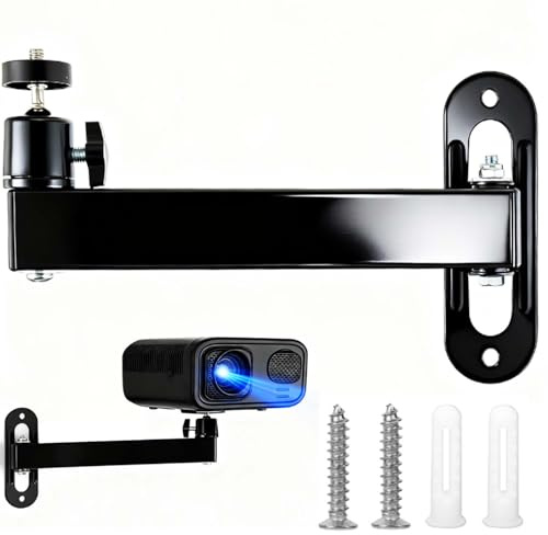 CDDCWZ Support Mural pour projecteur, Support Rotatif à 360°, Fixation réglable avec Filetage Universel 1/4 pour Home cinéma, Salle de Jeux et Bureau