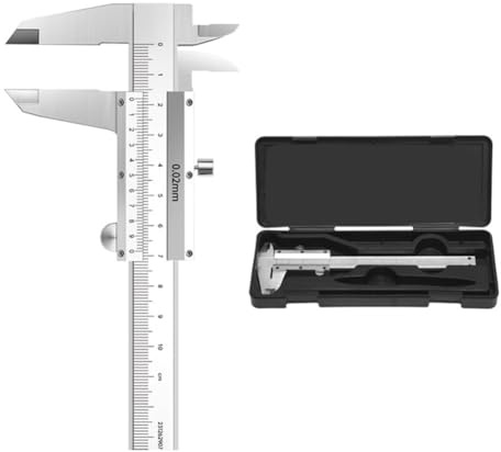Gettimore Mini calibrador vernier digital de acero al carbono de 100 mm para medición de precisión, medidor de profundidad pequeño con tornillo de bloqueo, métrico portátil e imperial