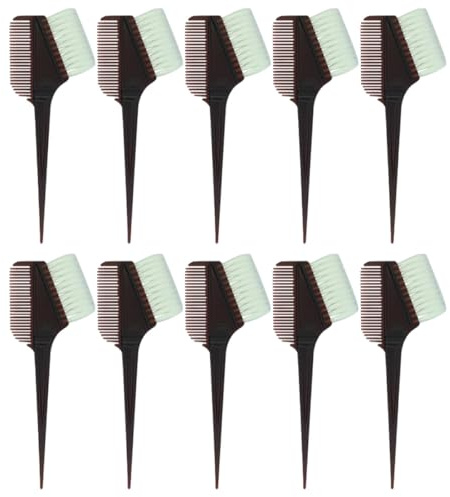 DECORNIJIA 10pcs Hairdressing Comb Set for Hair Dye with Easy to Hold Plastic Material, Convenient to Use Professional Salon Hairdressing Tool for DIY Hair Colour Application