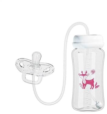 Biberón Anticólicos Manos Libres 3 En 1, 300ml Biberón Anticólicos Con Pajita Botella De Leche Para Ajustable Exteriores, Viajes, Guardería, Camping, Picnic, Almacena