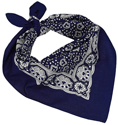 Betz Nickituch Bandana Richtfesttuch Halstuch mit klassischem Paisleymuster 55x55 cm in den Farbe blau