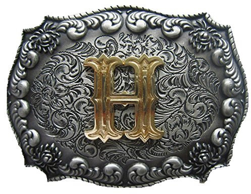 JEAN'S FRIEND Western Cowboy Cowgirl Letter Belt Buckle Gürtelschnallen US Stock Gurtelschnalle (Letter H)