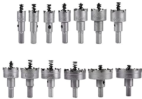 16-53mm 13pcs HSS-Lochsägen-Set Hartmetallspitze HM-Kernbohrer-Lochsäge für Metall-Edelstahl-Cutter-Loch-Öffner