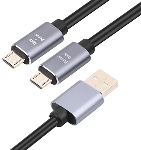 innov8 USB 2.0 A Male to Dual 2 x Micro 5Pins USB Male Y Splitter Cable 1m (1 x Micro USB Supports Data and Power / 1 x Micro USB Supports Power Only)