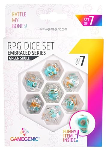 Set de Dados para rol Green Skull (7pcs)