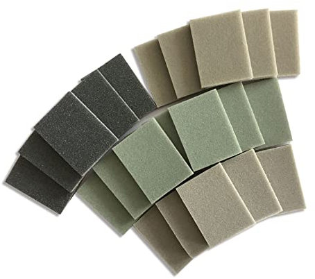 5 Pezzi Spugna Abrasiva Blocco Abrasivo Carta Abrasiva Disco Abrasivo 300-3000 Grana Blocco Sabbia Pad 30 * 40mm Per Lucidatura Auto Legno Muro A Secco Metallo, Grana 300,400