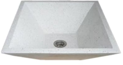 Teako Design Aufsatzwaschbecken Vitellia Ø 40 cm Terrazzo, Waschbecken Bad, Badezimmer, Aufsatzwaschbecken Quadratisch, Handwaschbecken, Langlebig, Elegantes Badezimmerdesign