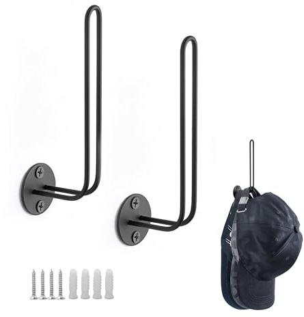 leyomgamz Cap Halterung Wand Kappenhalter Hutablage Garderobe Baseballmützen, 2 Stück Hutständer Huthalter Mützen Aufbewahrung wand, für Schals Handtaschen Handtücher Kleidung Krawatten