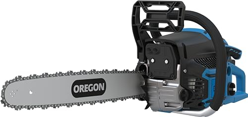 Güde Benzin-Kettensäge KS 450-55 (55 cm³ Hubraum, 42 cm Schnittlänge, 2,3 kW / 3,1 PS Motorleistung, GS-geprüft, 22 m/s max. Kettengeschwindigkeit, Leichtstartsystem, inkl. Oregon Schwert & Kette)