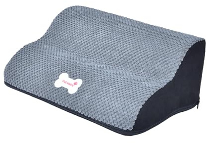 Gralara Hunderampen-Stufen, Hundetreppe für kleine Hunde, hohes Bett, Klettern, abnehmbare Abdeckung, sanfte Neigung, Haustiertreppe für den Innenbereich, für, grau
