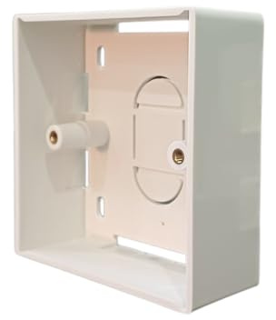 1 Gang 32mm Surface Mounted Electrical Pattress Box, Wall Mounted Outlet Box for RJ-45, USB, Audio/Video, White (1 Pack)