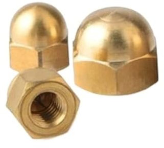 3/5/10/20 Stück Hutmutter M3 M4 M5 M6 M8 M10 M12 Stahl mit dekorativen Hutmuttern in Schwarz oder Edelstahl 304 oder Messing(Brass Cap nut,M8 5pcs)