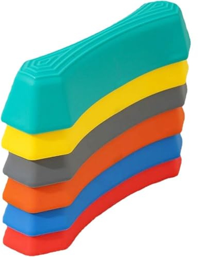 Zghhc 6 Pièces Tremplins D'équilibre, Blocs D'équilibre pour Enfants, Jouet D'entraînement Sensoriel, Poutres D'équilibre Antidérapantes, Parcours d'obstacles pour Intérieur Extérieur