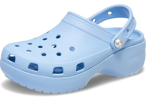 Crocs Classic Platform Clog W - Zuecos para mujer, Calcita azul, 38/39 EU