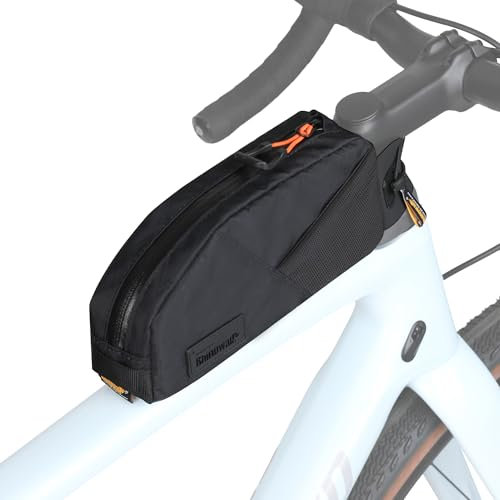 ENJOHOS Oberrohrtasche Fahrrad Schraubbar Wasserdicht Rahmentasche Fahrrad Taschen Rahmen Rohrtasche Fahrradtasche Oberrohr für Mountainbike Rennrad Gravelbike Fahrradzubehör, Schwarz-1.2L