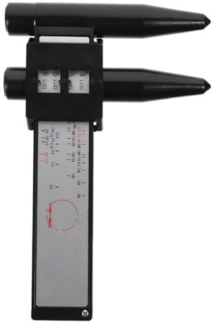 CHILDWEET Rim Gauge Abs Felgenlochmessgerät Bolzenmuster Messlehre Hub Pitch Werkzeug Für Präzise Radbolzenmessung Fahrzeugspezifisch Robust Langlebig