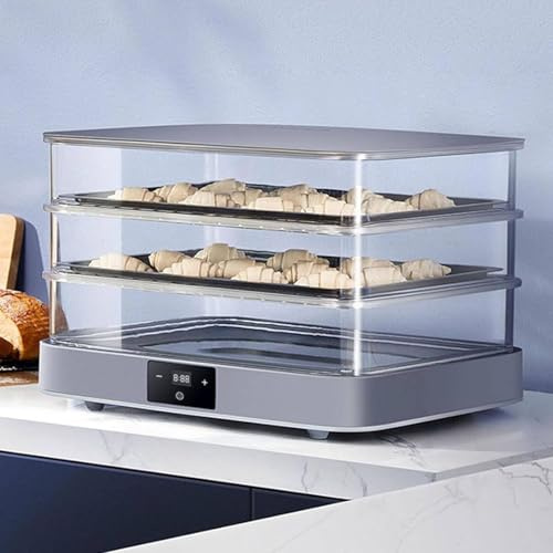 LSBHPPD 40L BoîTe Fermentation du Pain,Machine Fermentation du Pain,éTuve PâTe avec ContrôLe La TempéRature,ContrôLe Automatique L'Humidité,Fermentation Uniforme,pour La Maison