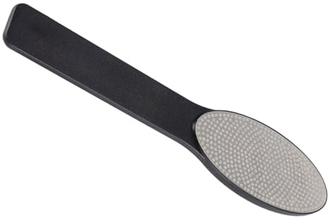 Raspador de Pies de Acero Inoxidable Negro para Quitar Callos | Lima para Pies Mango Largo, Uso Profesional y Doméstico, Exfoliante para Piel Seca y Áspera Color Aleatorio