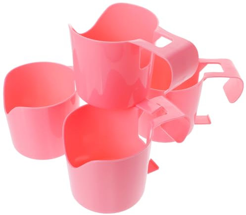 BESPORTBLE 4 Portavasos Instalación Fácil Rosa de Plástico para Piscina Soporte para Bebidas Junto Piscina para Botellas, Latas y Tazas