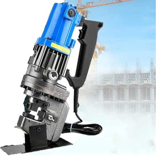 WESSLECO 1300 W elektrische hydraulische Stanzmaschine – Metalllochstanzer für Eisen, Kupfer, Aluminiumplatten, Stahlwinkel, Stahlkanäle mit 5 Matrizen, Kanalstahl