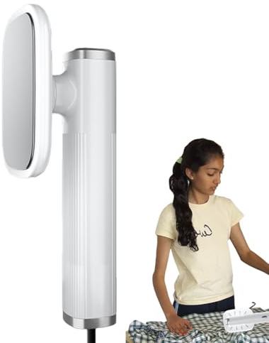 Vêtements de fer à vapeur compacts 2in1 - Petit camarade de voyage portable à sec humide | Tobicage à chaleur rapide de 0,7 oz de réservoir, outil de presse léger pour les vêtements de vêtements en ti