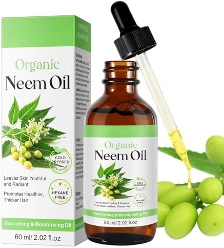 Bio Niemöl 60 ml für trockene Haut und Haarpflege | 100% reines Kaltgepresstes Niemöl | Body Oiil Massage | Feuchtigkeitsspendendes Kräuteröl für Nägel