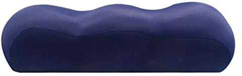 Almohada de espuma viscoelástica para dormir dolor de cadera, cojín de apoyo de rodilla para dormir de lado y espalda, almohada ortopédica de contorno de 17.7 x 6.7 x 4.3 pulgadas, color azul