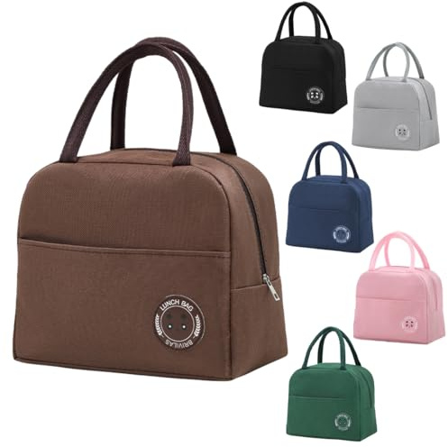 FONHREW Bolsa Termica Porta Alimentos 6L Bolsa Comida Trabajo Bolsa Térmica para Almuerzo Porta Fiambrera de Gran Capacidad Lunch Bag Oficina Viaje Picnic Bolsa Isotermica Porta Alimento