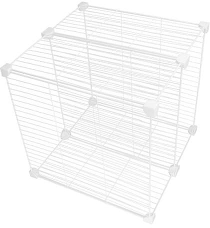 NUOBESTY Set Divisori per Congelatore a Pozzetto 37x37x36 Cm in Filo Metallico Resistente al Gelo, Cestelli Organizer Modulari per Frigorifero e Freezer, Accessori per Organizzazione