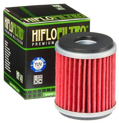 HIFLOFILTRO Ölfilter, kompatibel mit Rieju Marathon 125 LC Pro Supermoto | Ausführung 2012, 15 PS, 11 kw; Filtertyp HF141; Vergleichsnummer 5TA-13440-00; Erneuerung spätestens beim Motorölwechsel.