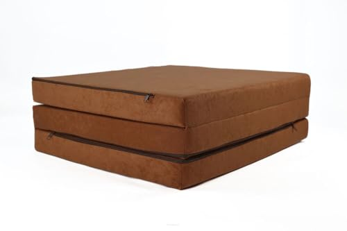 FORTISLINE Klappmatratze 180x65x7 cm - 3-teilige Faltmatratze H2, Gästematratze und Reisematratze mit waschbarem Bezug, Oeko-TEX, hergestellt in der EU, für Gäste und Camping