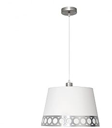 Colgante Dalia 1xe27 Blanco/plata