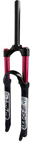 LvTu Mountainbike MTB Vorderrad Luft Gabel Feder 26 27,5 29 Zoll Federweg 140mm Stoßdämpfer QR 9mm Fahrradzubehör (Color : Straight Manual Lock Out, Size : 27.5 inch)
