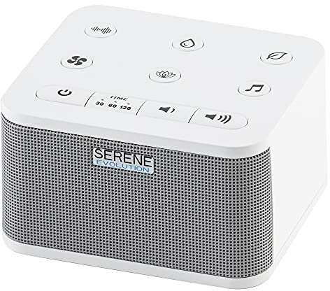 Serene Evolution Machine à bruit blanc portable à 45 sons – Machine à son de sommeil pour adultes, enfants, bébés, maison, bureau – Machine à bruit blanc pour bureau – Machine à bruit naturel –