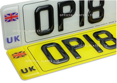 2x3D Gel Badge with UK Union Jack Flag for Number Plates - Valid for driving in EUROPE
