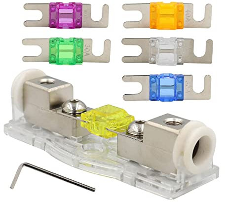 Ronyme Mini 120A Anl Sicherungshalter mit Sicherung 30A 40A 80A 100A für Stereo Audio