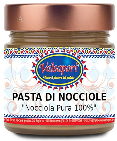 Valsapori - PASTA DI NOCCIOLE (1 Kg) - NOCCIOLA 100% - Nocciole Turche Pure, Pelate e Macinate, Senza Glutine
