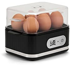 FRITEL Eierkocher EC 1475 – Eierkocher/Elektrischer Eierkocher – 400 W – 1–6 Eier – Weich/Mittel/Hart – Schwarz + Eierstecher/Messbecher