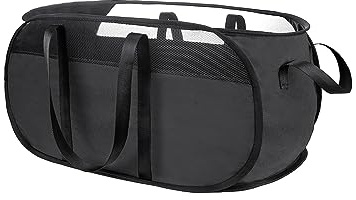 Großen Faltbar Wäschekörbe mit Griff, Pop up Tragbar Laundry Basket Faltbarer Platzsparender Wäschesammler Herausnehmbar Schmutzige Kleidung Aufbewahrungskorb Schwarz