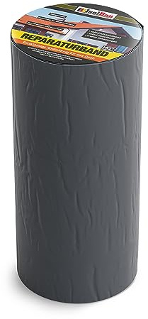 Isolbau Butyl Reparaturband - Anthrazit, 300 mm x 10 m - Abdichtungsband für Dach, Loch, Rohr, Wohnmobile - Wasserdichter Schutz gegen Korrosion Witterung & UV-Bestrahlung - Selbstklebende Klebeband