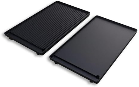 26 x 40 x 2 h cm - Bistecchiera in ghisa smaltata LUNAWAY qualità top | Distribuzione uniforme del calore, Cottura senza grassi, Facile pulizia, Griglia con doppia smaltatura