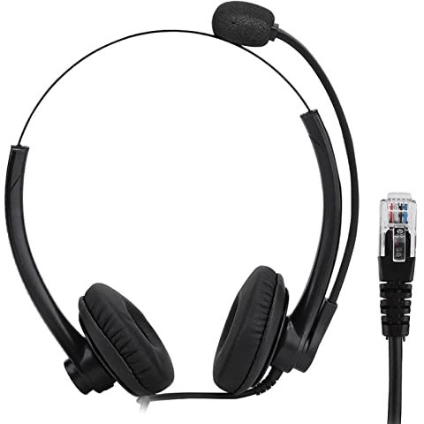 lyrlody Cuffie Professionali per Call Center con Microfono, Altoparlanti HD a Banda Larga, per Operatori Telefonici