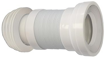 BAIKAL Manguito WC. Manguito Extensible para Inodoro en PVC. Diámetro de conexión de 90 a 110mm. Tubo de conexión al WC. Extensible 150-470mm.