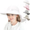 YANWANG Sombrero de Sol de Verano para bebés, protección UPF 50+ Ajustable Sombreros de Playa de ala Ancha para niños, niñas y niños (S:6-24 Meses,Blanco)